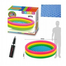 İntex Şişme Havuz 3 Halkalı Bebek Havuzu Pompa Hediyeli