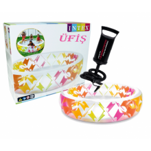 İntex Şişme Yeşil Şeritli Aile Havuzu Pompa Hediyeli Kargo Ücretsiz IH57182