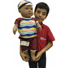 Türkçe Konuşan Zenci Kel Komple Et Bebek 60 Cm 