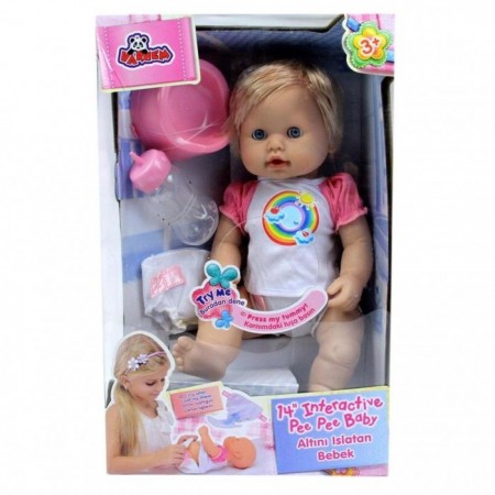 Oyuncak Kıkırdayan Ve Altını Islatan Sevimli Bebek 40 Cm