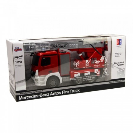 1:20 Uzaktan Kumandalı Şarjlı Su Püskürten Mercedes Benz Antos İtfaiye Kamyonu