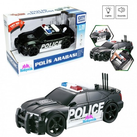 Oyuncak 1:20 Sesli ve Işıklı Street Force Polis Arabası