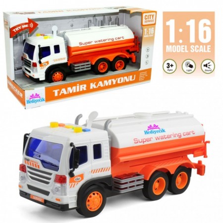 Oyuncak 1:16 Sesli ve Işıklı Yakıt Tankeri Kamyonu