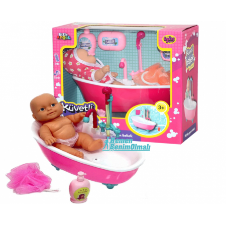 Oyuncak Banyo Duş Yapan Bebek Küvet  Setli Bebek