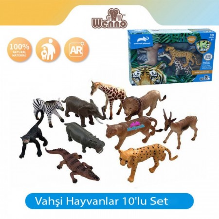 Animal Planet Vahşi Safari Hayvanları Figürleri 10'lu Set