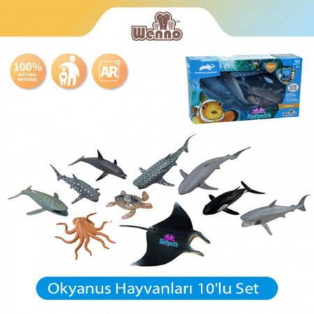  Animal Planet Okyanus Canlıları Deniz Hayvanları Figürleri 10'lu Set