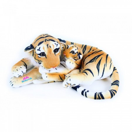 Peluş Kaplan ve Yavrusu Gerçek Görünümlü 60 Cm