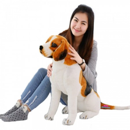 Gerçek Görünümlü Peluş Beagle Köpek 70 Cm