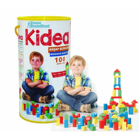 Ahşap Bloklar 100 Parça Eğitici Oyuncak 