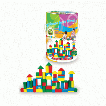 Woodoy 60 Parça Büyük Kovalı Bloklar 