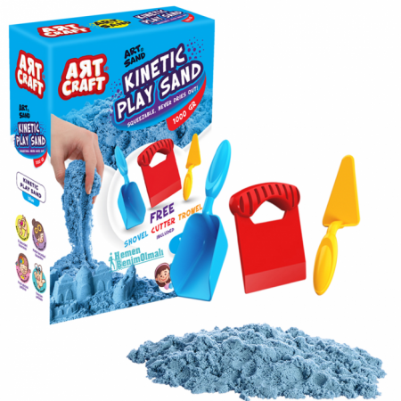 Art Craft Aksesuarlı Mavi Kinetik Oyun Kumu 1000 gr