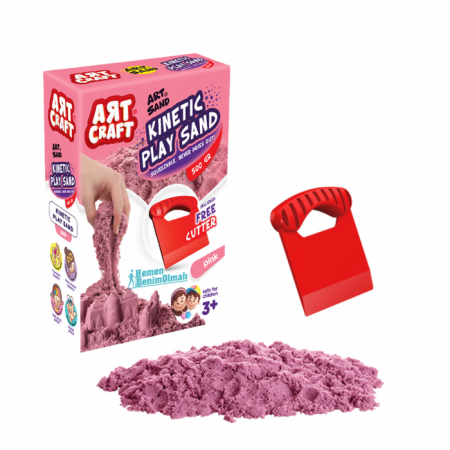 Art Craft  Aksesuarlı Pembe Kinetik Oyun Kumu 500 gr
