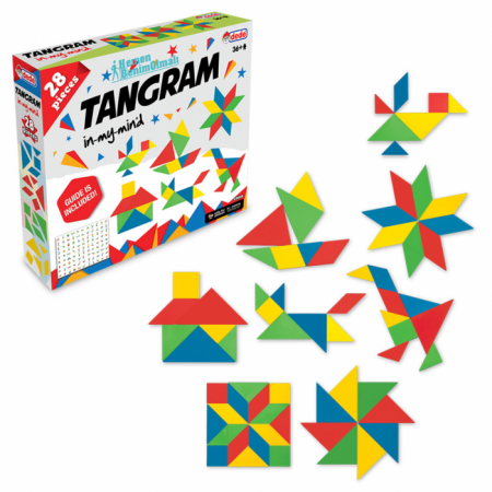 Tangram Eğitici Şekiller Zeka Seti 28 Parça