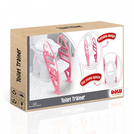 Dolu Kaymaz Ayarlı Merdivenli Tuvalet -Pembe