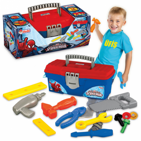 Spiderman Örümcek Adamlı Tamir Alet Çantası 12 Parçalı set