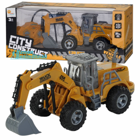 Oyuncak Kumandalı Şarjlı Işıklı Dozer Kazıyıcı İş Makinesi 