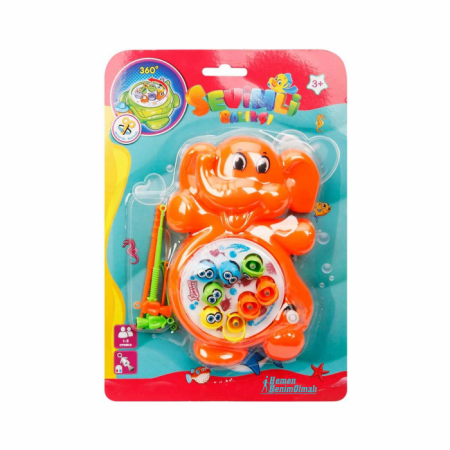 Oyuncak Sevimli Balıkçı Kurmalı Balık Tutma Oyunu