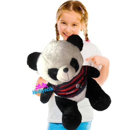 Pelush Oyuncak Tshirtlü Panda 60 Cm