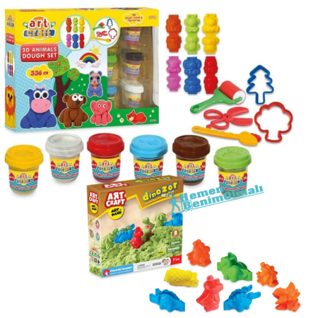 Art Craft Üç Boyutlu Hayvanlar Oyun Hamuru Seti  03295