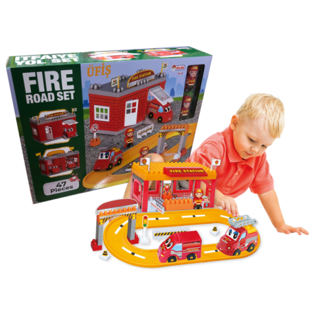 Dede Oyuncak Eğitici Blok İtfaiye Yol Seti 46 Parça  