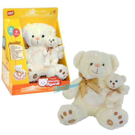 Peluş Masalcı Ayıcık 9 Adet Türkçe Masal 4 Adet Farklı Ninni