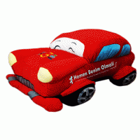 Oyuncak Peluş Yumuşak Kırmzı Araba 50 cm