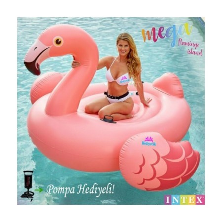 Mega Flamingo Island Dev Boy Şişme Havuz Ve Deniz Yatağı 