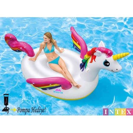 Mega Unicorn Island Dev Şişme Havuz ve Deniz Yatağı 287x193x165 Cm