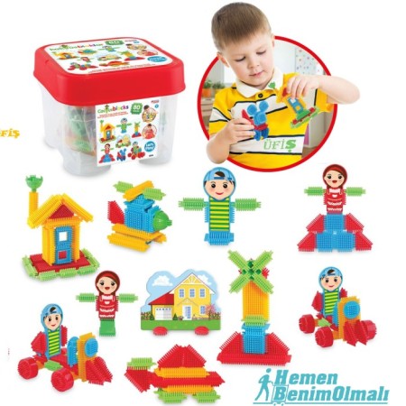 Dede Mono Blocks Kaktüs Blokları 80 Parça 03316 