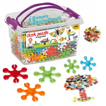 Dede Toys Çiçek Puzzle Box 500 parça kovalı set