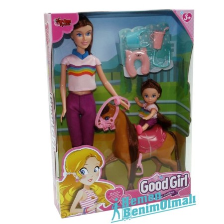 Vardem Oyuncak Atlı Kızı ve Anne Bebek 29 Cm