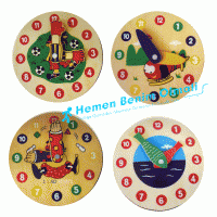 Ahşap Puzzle Saat eğitici Oyuncak İlk Saatim