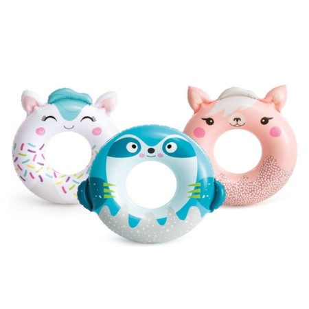 İntex Sevimli Hayvanlar Çocuk Deniz ve Havuz Simitleri 91x76 cm