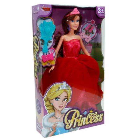 Oyuncak Aksesuarlı Taçlı Prenses Bebek 29 Cm