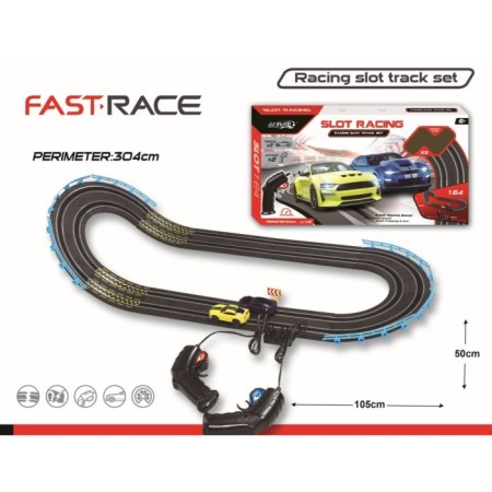 Oyuncak 2 Araçlı Yarış Seti Pilli 304 Cm