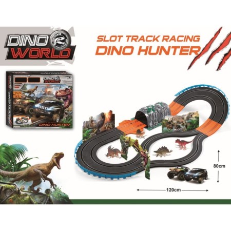 Oyuncak 2 Araçlı Dinozor Dünyası Yarış Seti Pilli 301Cm