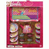 Oyuncak Barbie Tepsili  Çay Seti