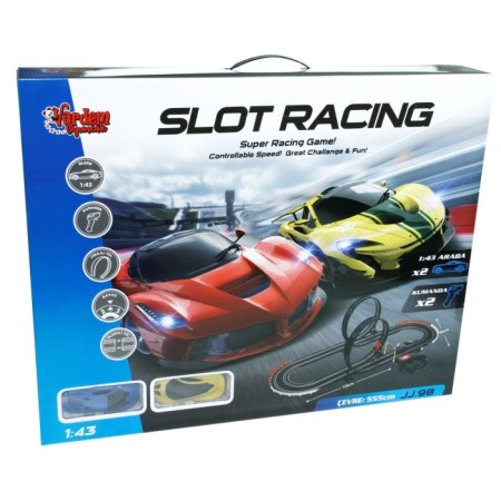 Oyuncak 2 Araçlı Sayaçlı Yarış Seti Pilli 555 Cm