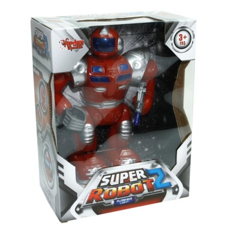 Oyuncak Sesli ve Işıklı Yürüyen Süper Robot