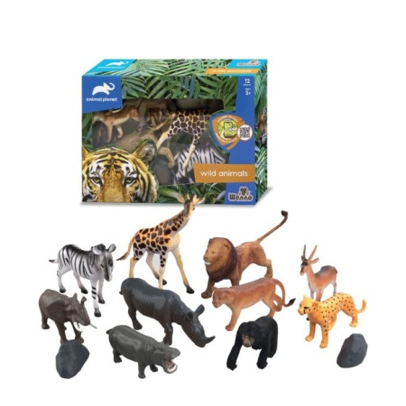 Vahşi Safari Hayvanları Figürleri 12'li Set