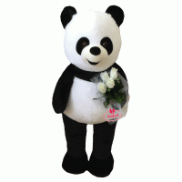 Oyuncak Panda Ayakta 100 Cm Gülbuketli Sevimli 