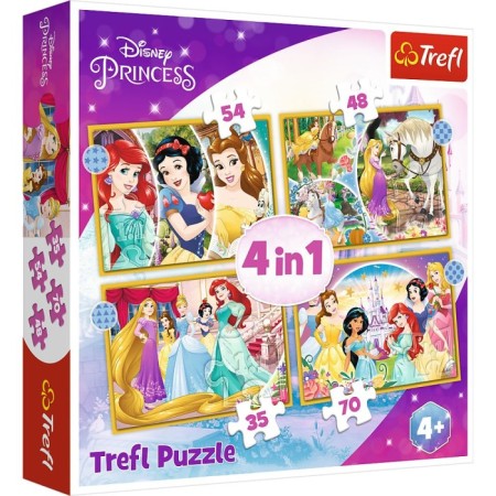 Trefl 4in1 Disney Princess Puzzle