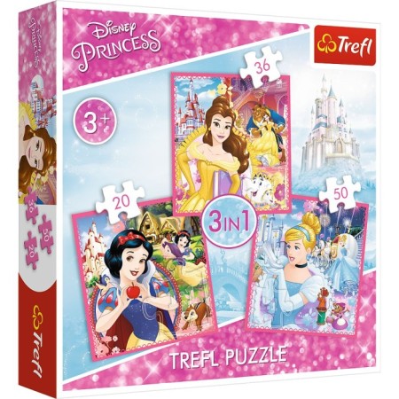 Trefl 3in1 Disney Princess Puzzle