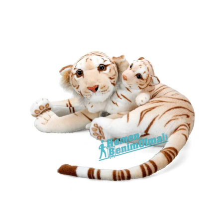 Peluş Kaplan ve Yavrusu Peluş 60 cm