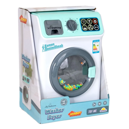 Hommy Sesli ve Işıklı Yeşil Çamaşır Makinesi