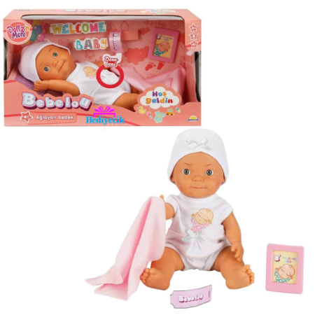  Bebelou Hoşgeldin Sesli Ağlayan Oyuncak Bebek 30 Cm