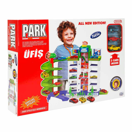 Oyuncak Otopark 3 Araçlı 5 Katlı Asansörlü Garaj Oyun Seti