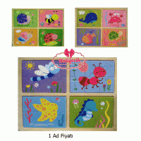 Oyuncak Ahşap Puzzle Renkli Puzzle