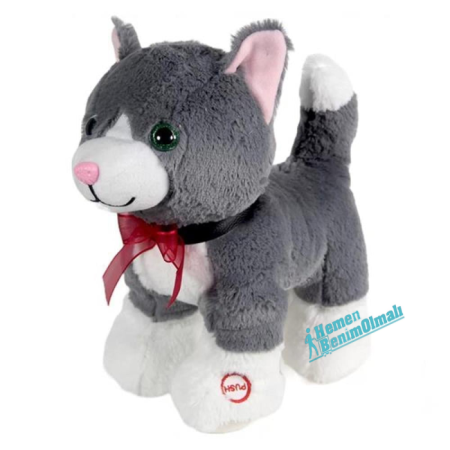 Peluş Sesli Kedi 40 cm