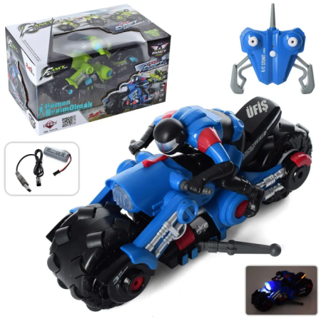 Uzaktan Kumandalı 2.4G Şarjlı 1:10 Drift Motosiklet